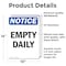 Signmission Empty Daily, 10 in W x Rectangle, Vinyl Decal OS-2PACK-NS-D-1014-V-12026 - alternate 2